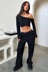 Dana Straight Leg Lounge Pants - Black