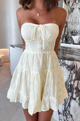 Ruby Strapless Mini Dress - Yellow
