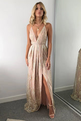 Scarlett Dress - Gold Glitter