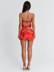 LOWEN MINI DRESS SCARLET MIRAGE