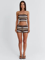 LANAA SHORTS NEUTRAL STRIPE