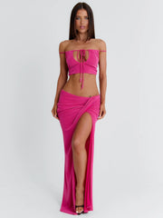 HALLEE MAXI SKIRT PINK