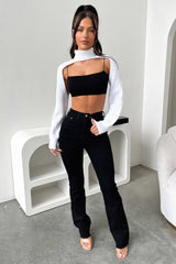Evie Turtleneck Shrug - White