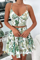 Tahan Skirt - Green Floral