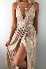 Scarlett Dress - Gold Glitter