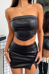 Marin Crop - Black PU