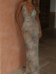 COLETTE MAXI DRESS IRIDESCENT PEARL