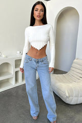 Reeva Long Sleeve Knit - White