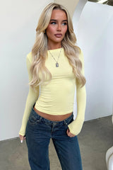 Amos Long Sleeve Tee - Yellow