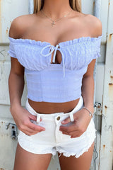 Frenchie crop - Blue