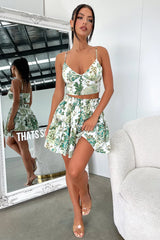 Tahan Skirt - Green Floral