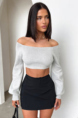 Tuesday Cropped Knit - Grey