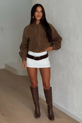 Yuki Bomber Jacket - Brown