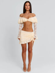 MARCELLA MINI SKIRT CREAM