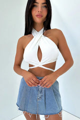 Jena Crop  - White