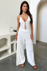 Prisha Halter Top - Cream