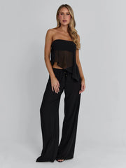 CLOVELLY TOP BLACK