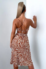 Kelly Midi Dress - Brown