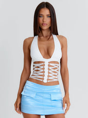 ARLO MINI SKIRT BLUE