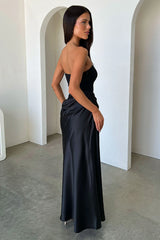 Amery Strapless Maxi Dress - Black