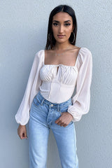 Christina Bodysuit - Light Peach