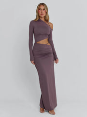 SERAYA MAXI DRESS MAUVE